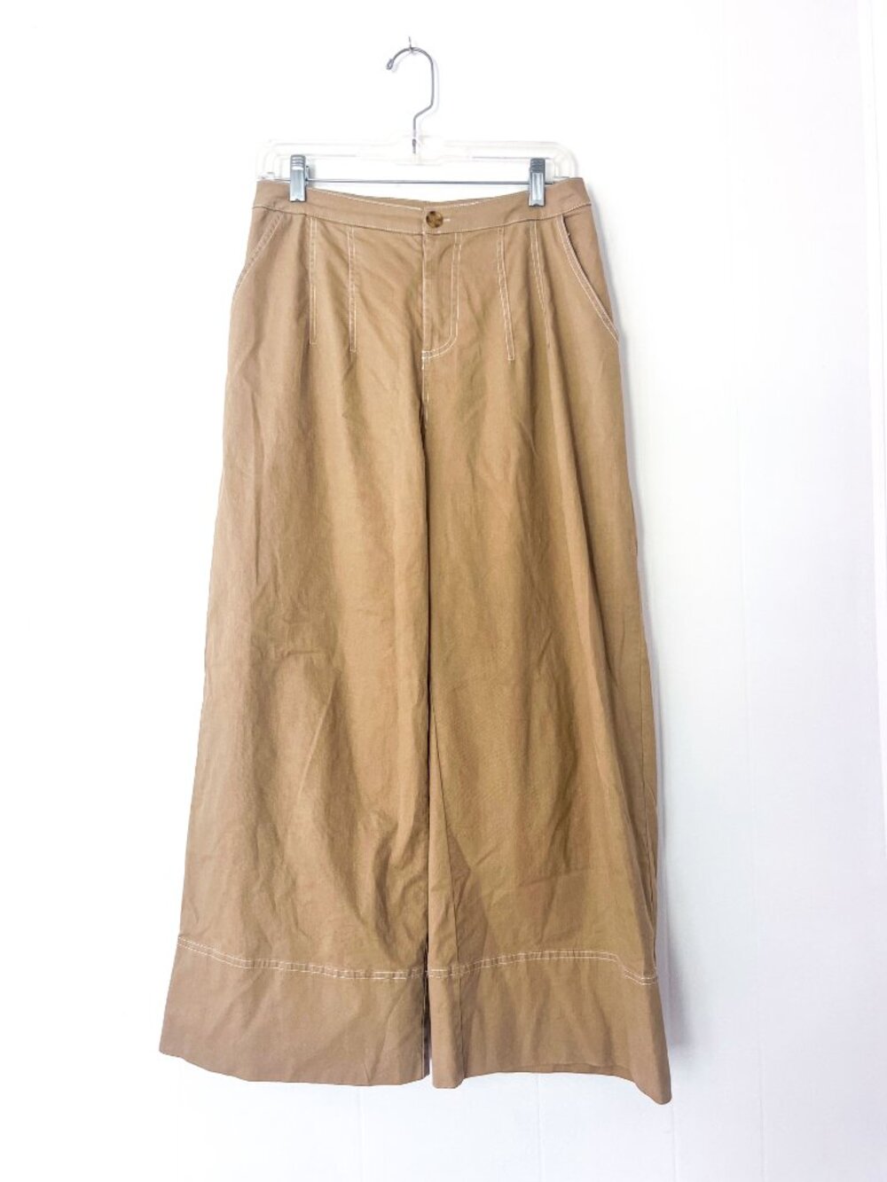 Sage The Label Seedling Contrast Stitch Pants High waist wide leg Small - Picture 8 of 16